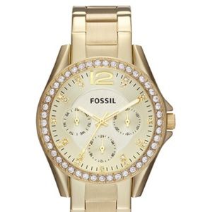 Fossil Women’s Riley Multifunctional Gold Watch